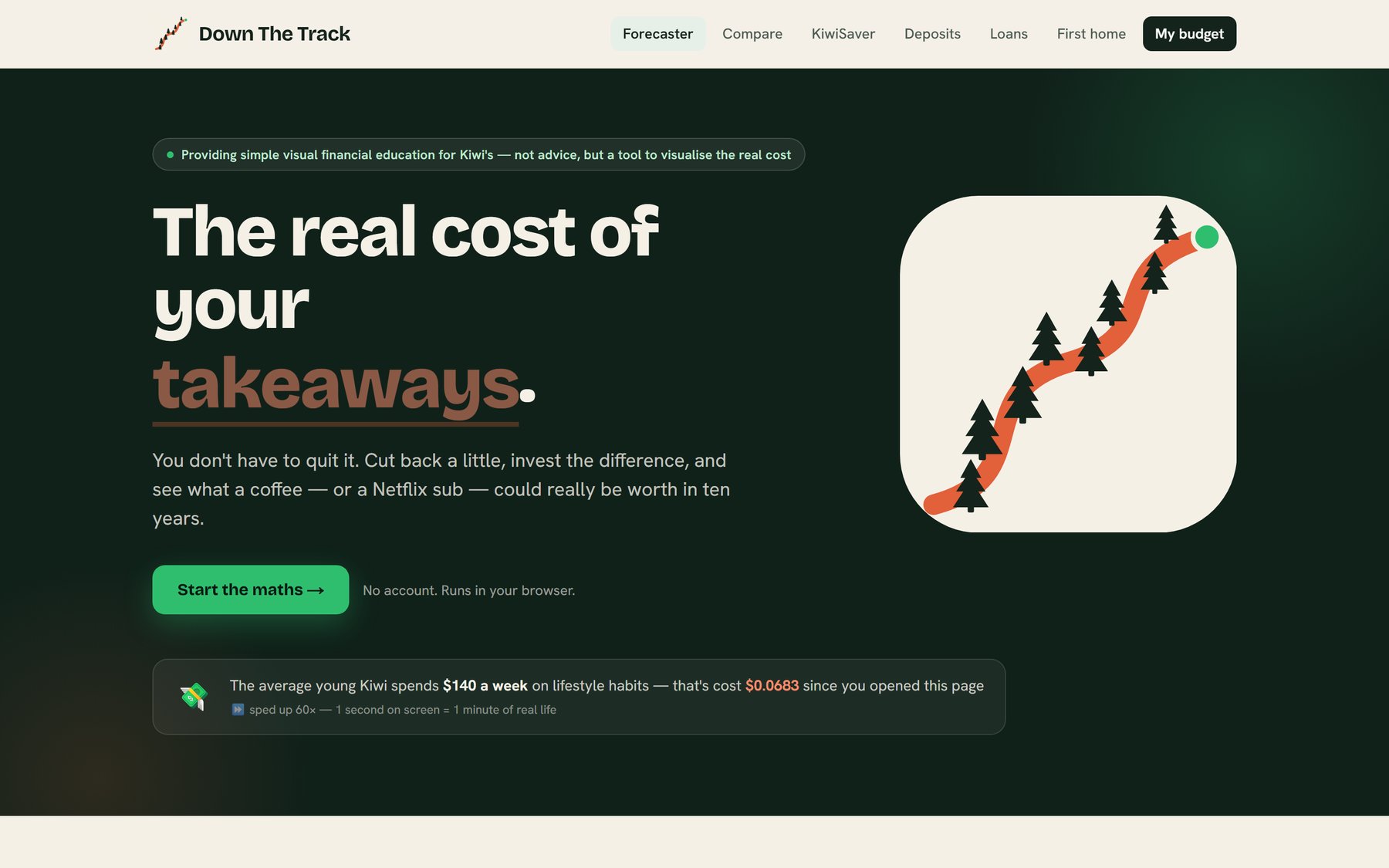 Down The Track homepage hero
